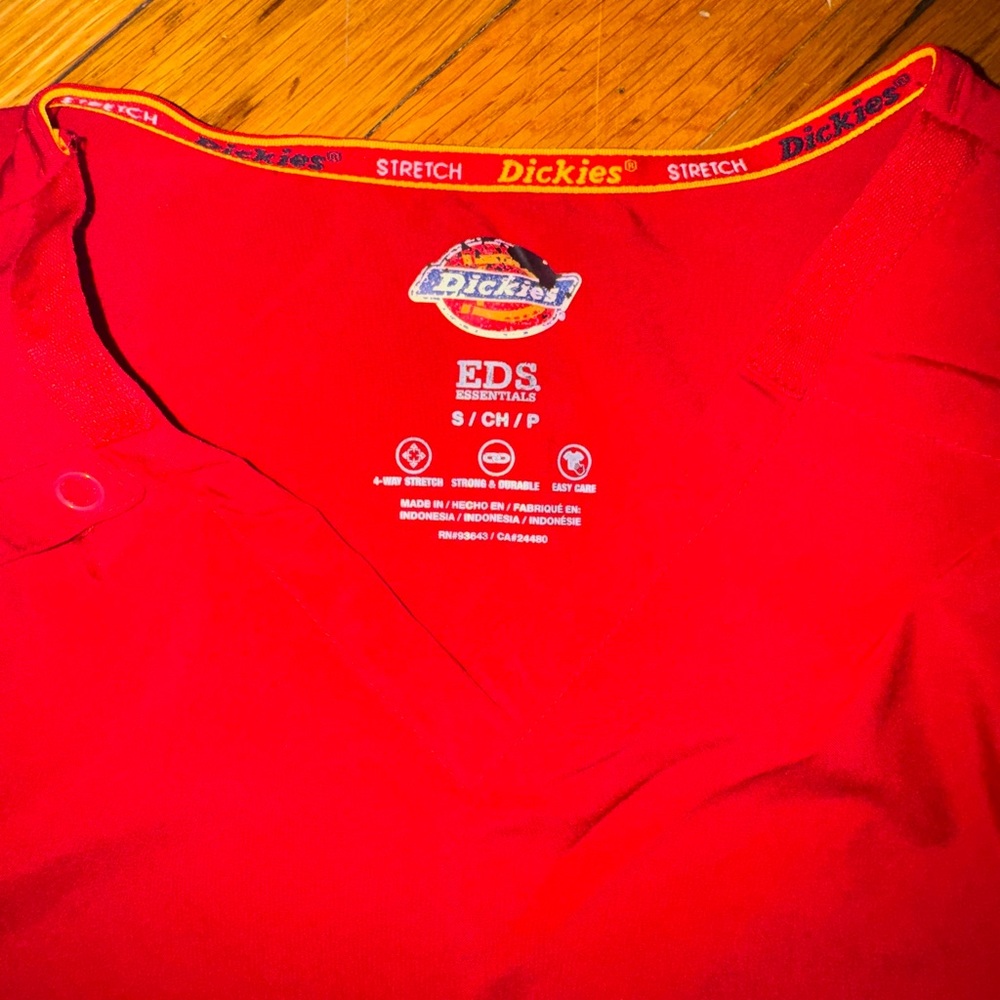 Red Dickies scrubs